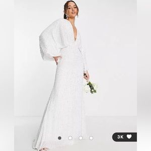 Ciara Sequin Kimono Sleeve Dress